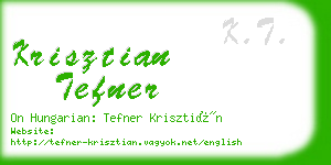 krisztian tefner business card